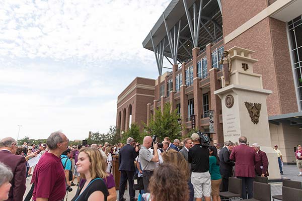 TEXAS A & M UNIVERSITY CORE VALUES a Monumental Bronze Sculpture by James Muir