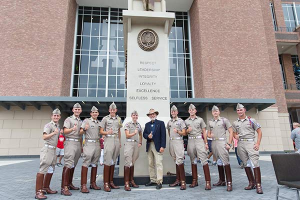 TEXAS A & M UNIVERSITY CORE VALUES a Monumental Bronze Sculpture by James Muir