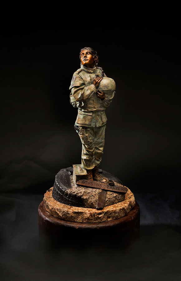 "Athena's Prayer" a Bronze maquette sized Sculpture Allegory by James Muir Bronze Allegorical Sculptor-Artist