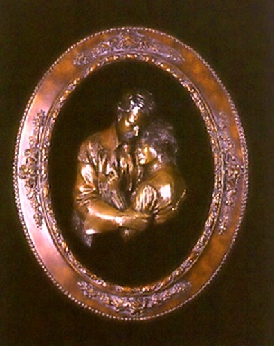 The Last Embrace - a bronze Cameo