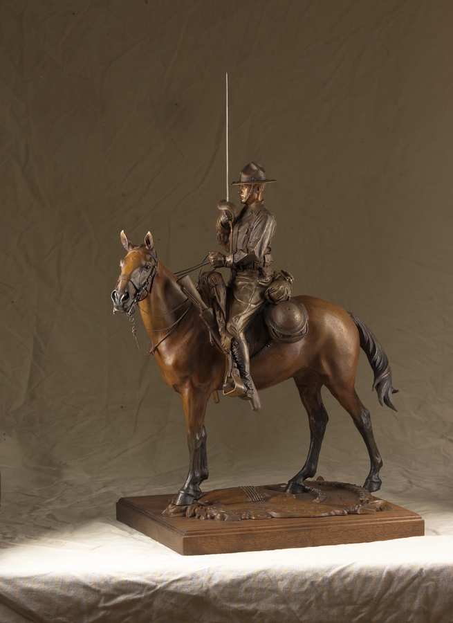 "Duty 1st" a Maquette Bronze Sculpture Allegory by James Muir Bronze Allegorical Sculptor-Artist