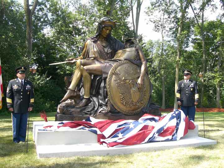 "The American Pieta" a monumental bronze sculpture by allegorical sculptor-artist James Muir