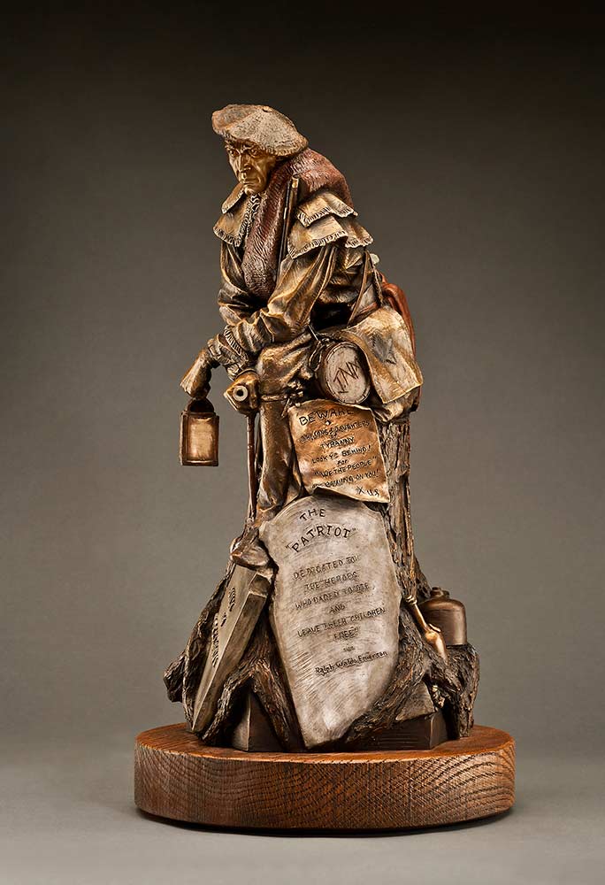 "The Patriot" Bronze Sculpture Allegory by James Muir Bronze Allegorical Sculptor-Artist