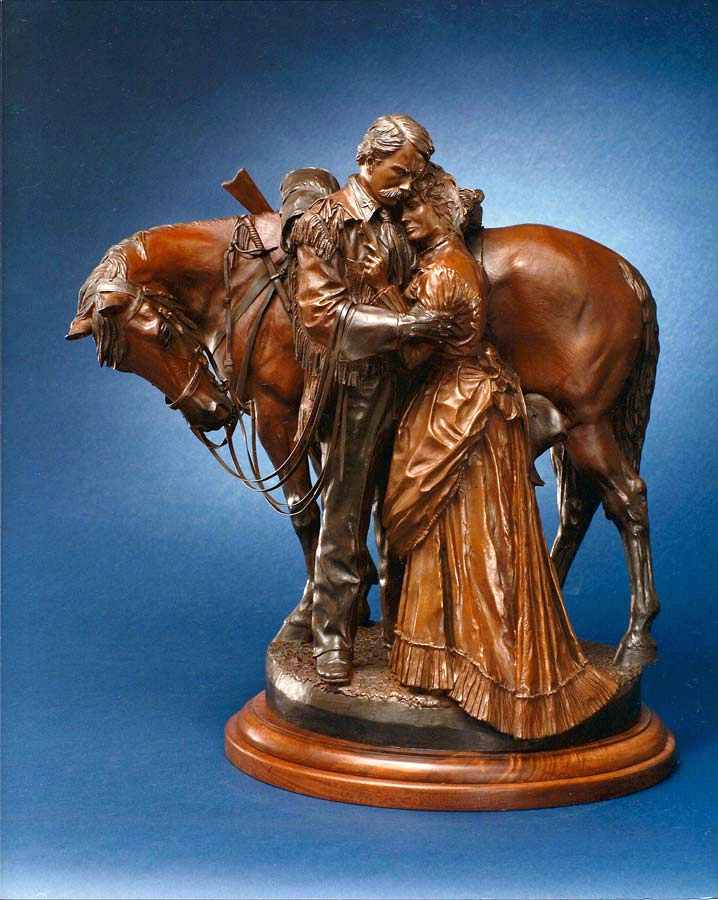 "The Last Embrace" a Bronze Indian War Sculpture by James Muir Bronze Allegorical Sculptor-Artist