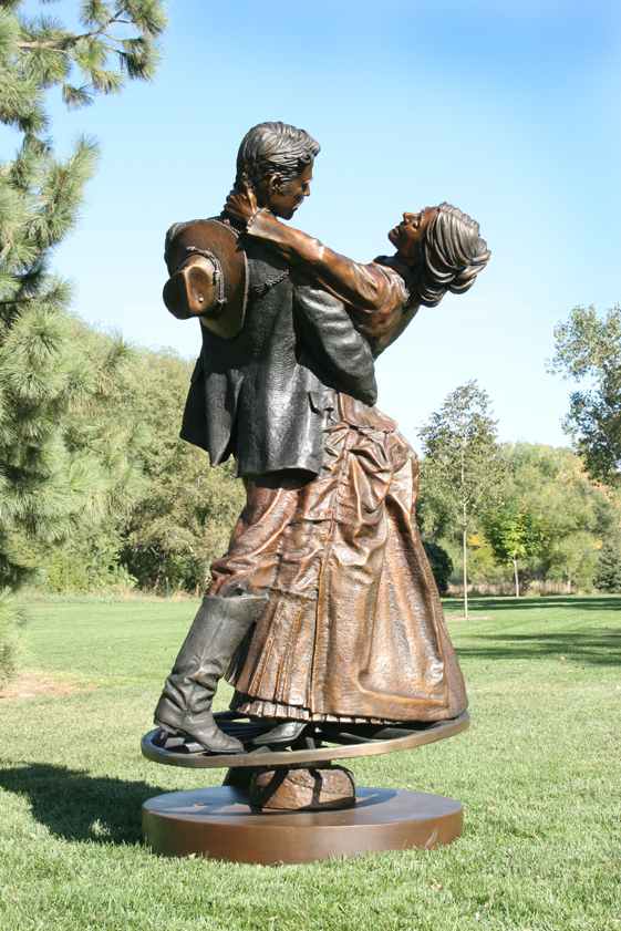 "The Dance" a Life-size Bronze Sculpture Allegory by James Muir Bronze Allegorical Sculptor-Artist