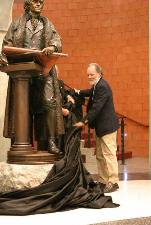 Thomas Jefferson - 1802 a Life-size Bronze Sculpture for the Thomas Jefferson Library at West Point by James Muir Allegorical Sculptor-Artist