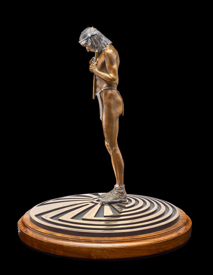 "Man In The Maze" Maquette Bronze Sculpture Allegory by James Muir Bronze Allegorical Sculptor-Artist