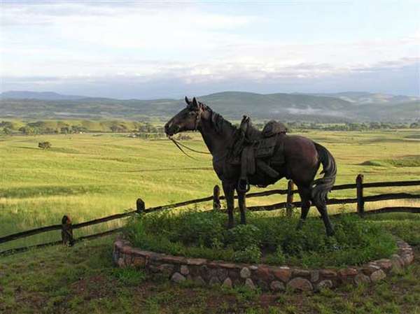 "Heart of the West" a Monumental Bronze Equine Sculpture by James Muir Bronze Allegorical Sculptor-Artist