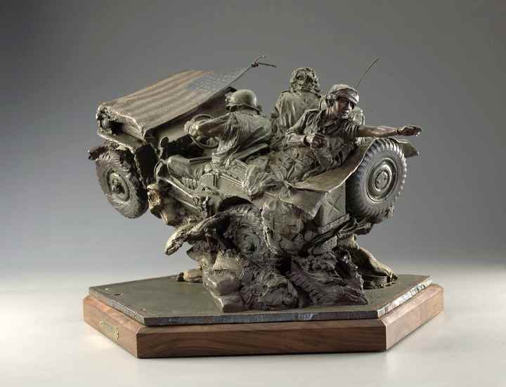 "Band of Brothers" a Bronze Sculpture Maquette Allegory by James Muir Bronze Allegorical Sculptor-Artist