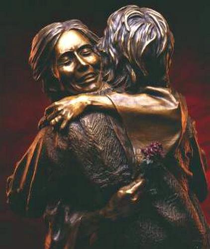 "The Homecoming" - a bronze allegory sculpture by James Muir