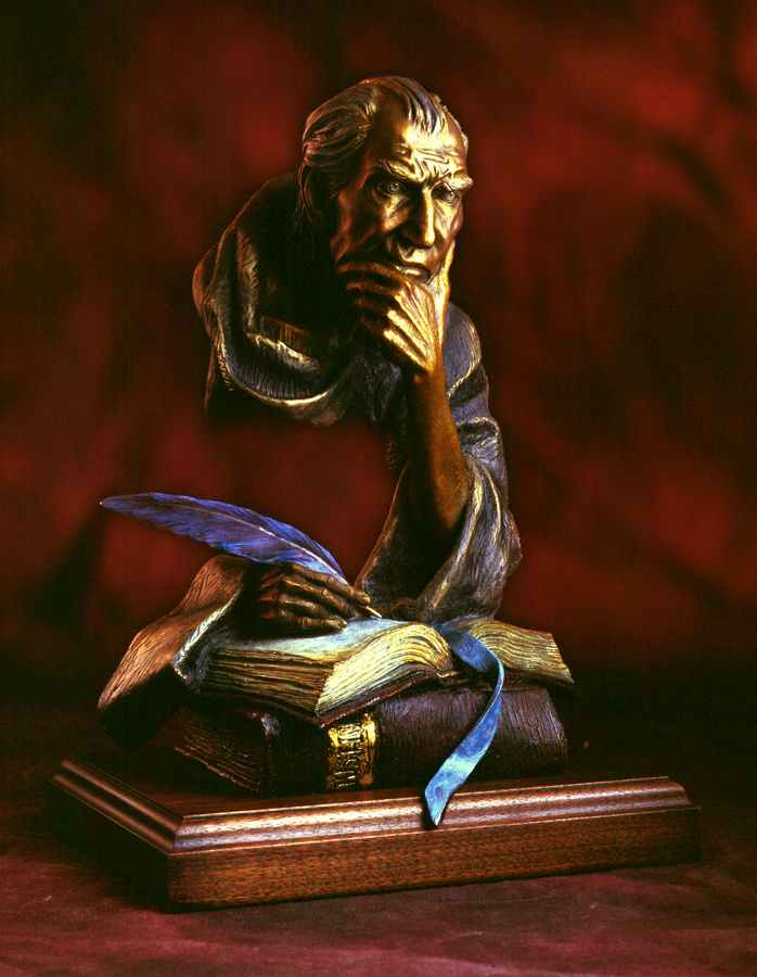 "The Judge a (Vignette)" Bronze Sculpture Allegory by James Muir Bronze Allegorical Sculptor-Artist