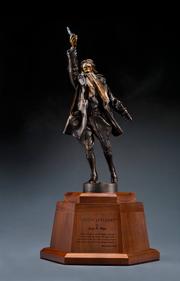 "Visions of Flight" a Bronze Sculpture Allegory by James Muir Bronze Allegorical Sculptor-Artist