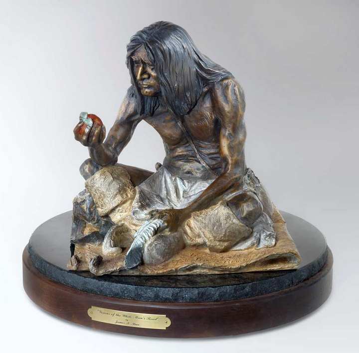 Visions of The White Man's Road a Bronze Sculpture Allegory by James Muir Bronze Allegorical Sculptor-Artist