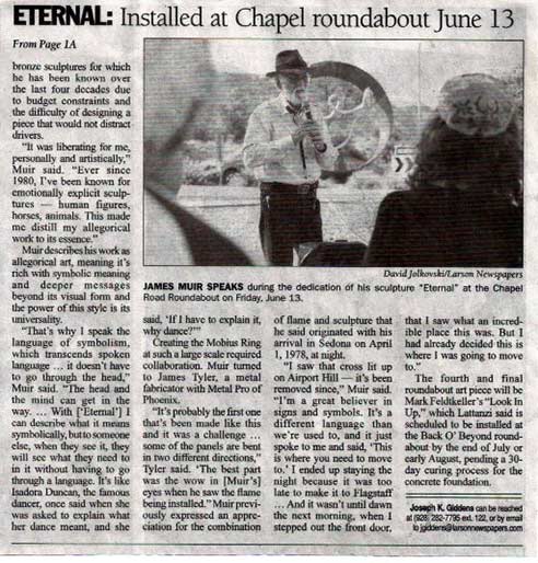 Eternal dedication installation - news article June 13, 2025